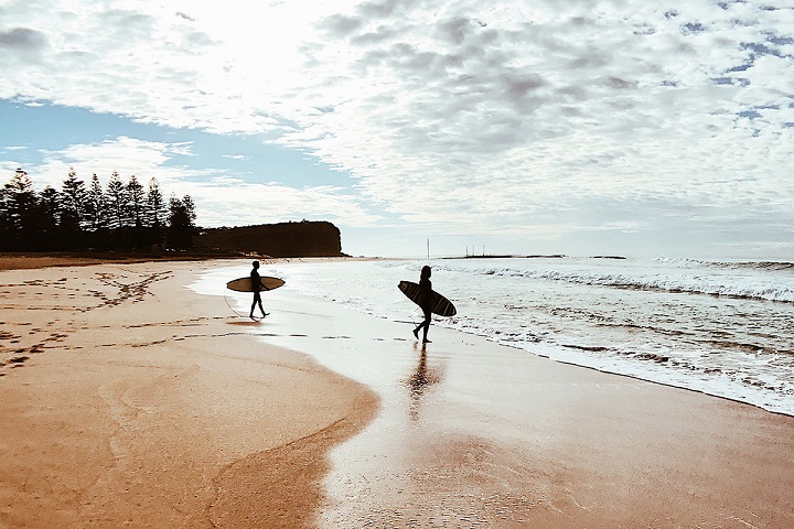 Session surf en Australie