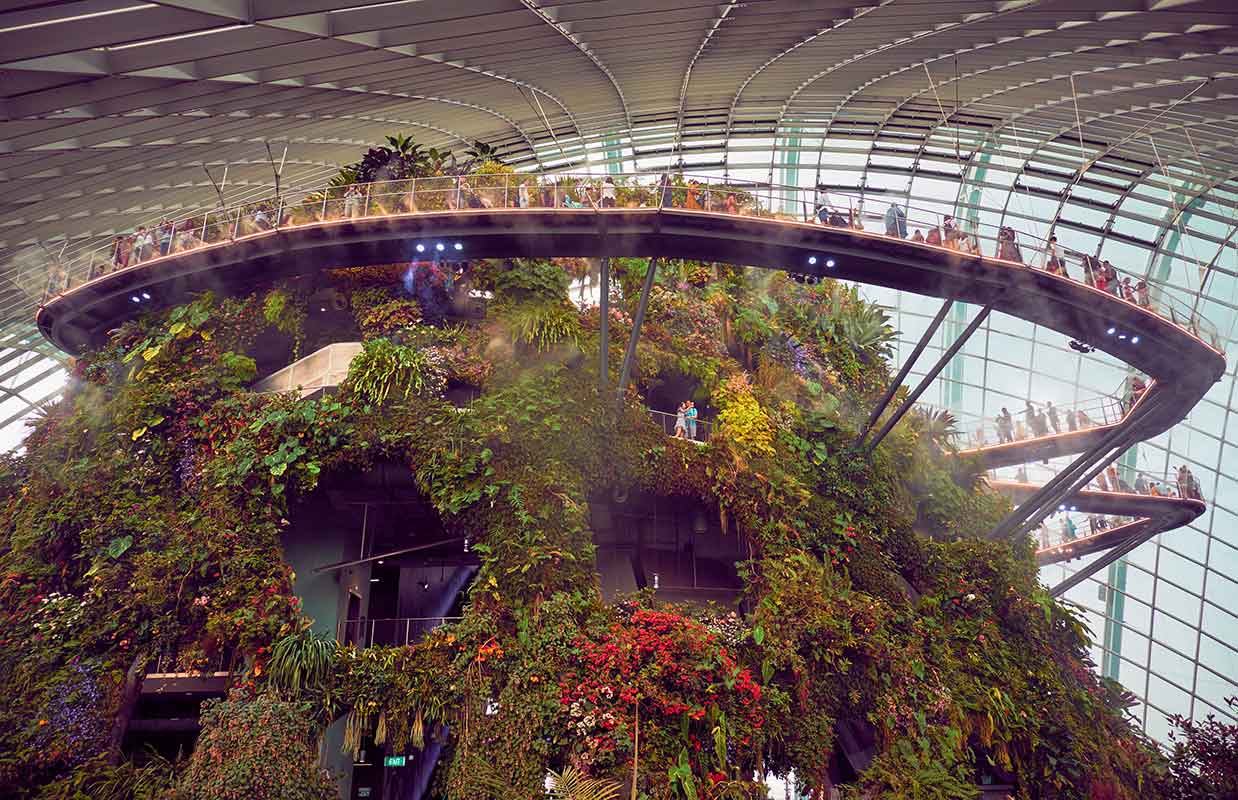 Greenhouse complex in the Garden by the Bay