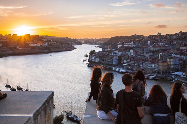 couché de soleil à Porto