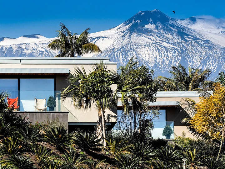 hotel et vue de l'Etna