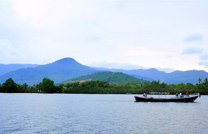 Ville de Kampot au Cambodge