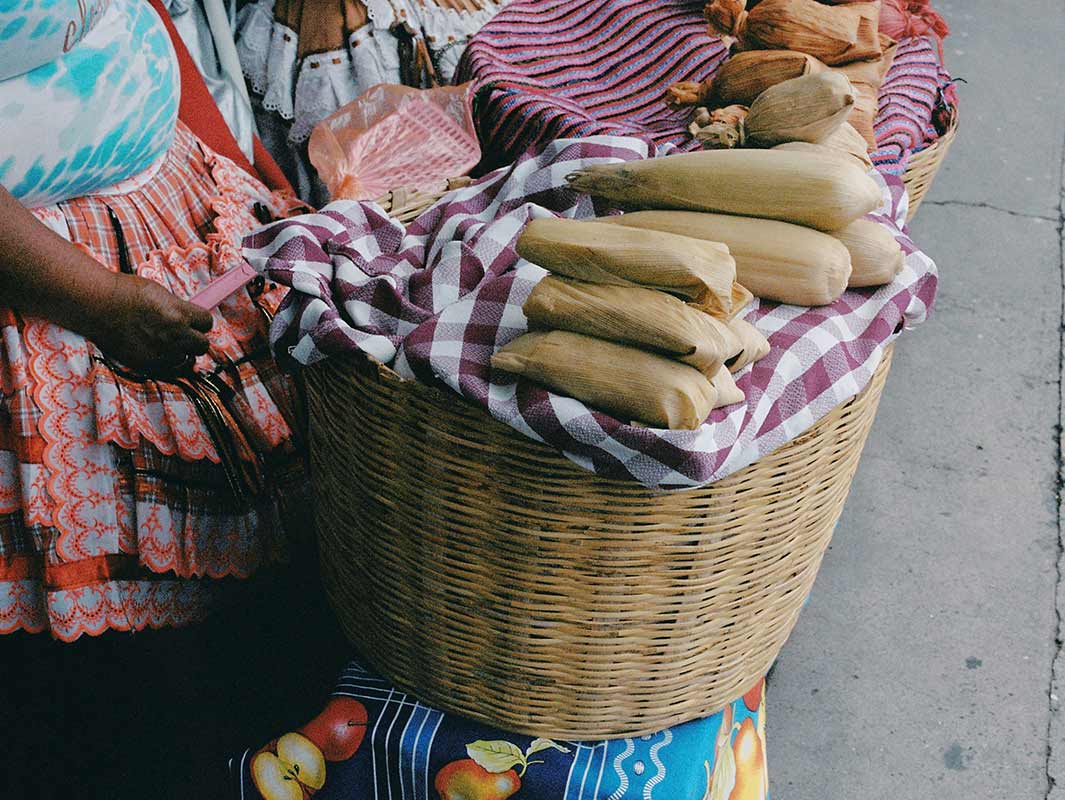 scène de marché au Guatemala