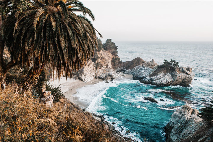 plage et mer de big sur