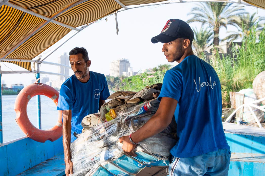 d&eacute;chets sur le Nil