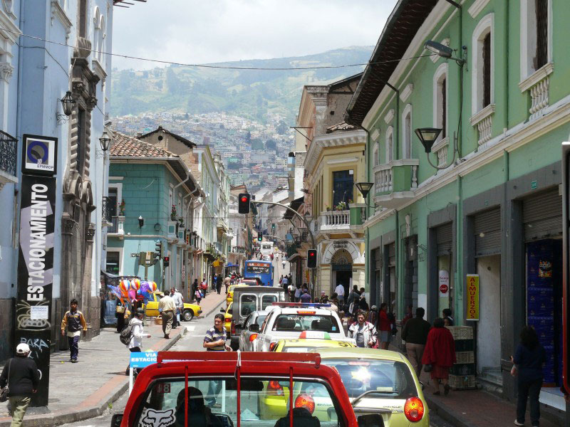 Rue de Quito en Equateur