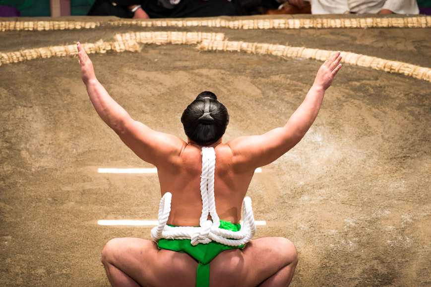 Sumo dans l'arène