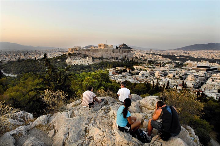 Athènes au crépuscule